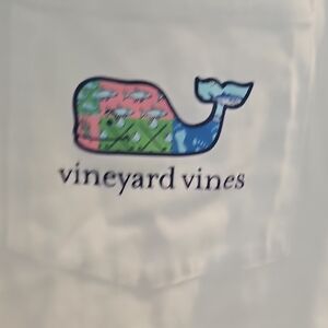Vineyard Vines White Tee with Colorful Whale